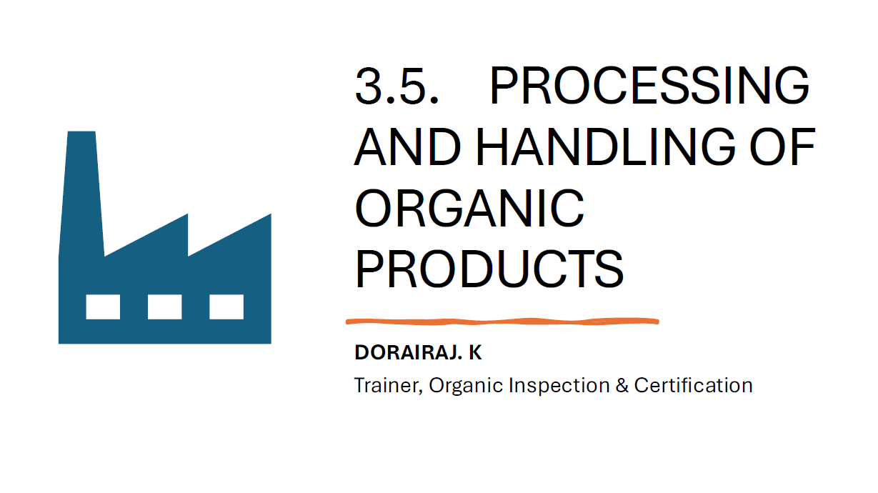 Processing & Handling of Organic Products - NPOP 8th Edition 