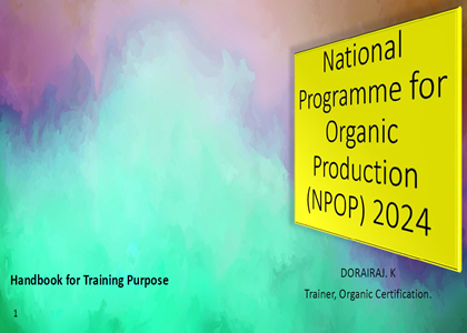Crop Production Standards- as per NPOP (8th Edition) 